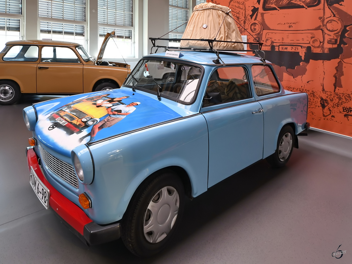 Der Trabant 601 aus dem Film  Go Trabi Go  im August Horch Museum Zwickau. (August 2018)