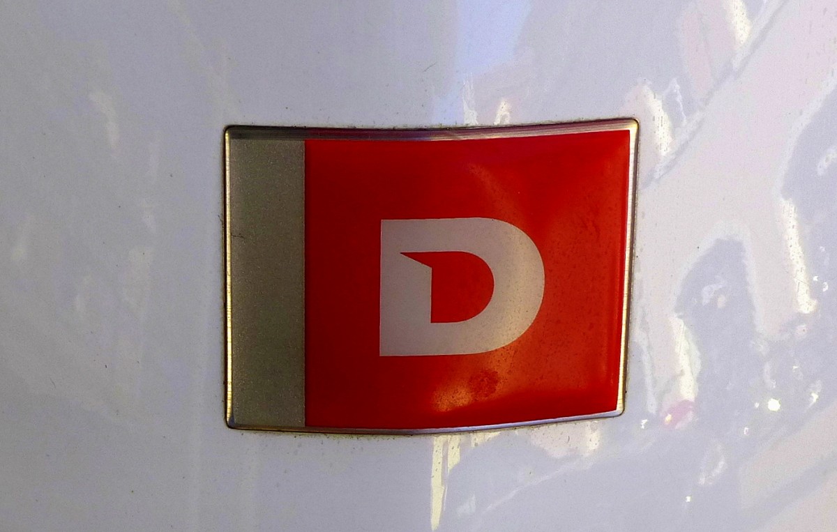 Derbi, Logo des spanischen Herstellers von Fahrrdern, Mopeds und Kleinkraftrdern, bestand von 1949-75, Mrz 2015