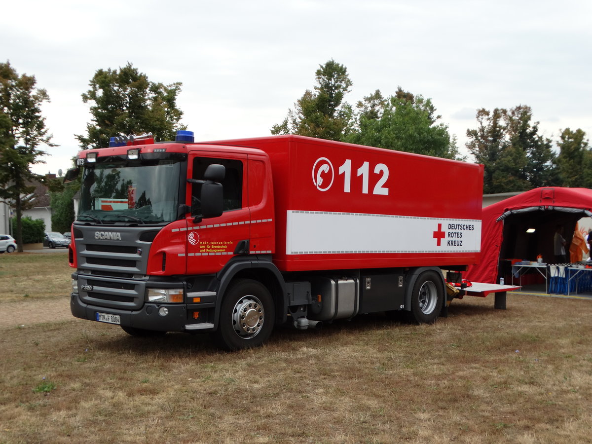 Deutsches Rotes Kreuz Scania GW am 17.09.16 beim Katastrophenschutztag des Main Taunus Kreis in Hochheim am Main