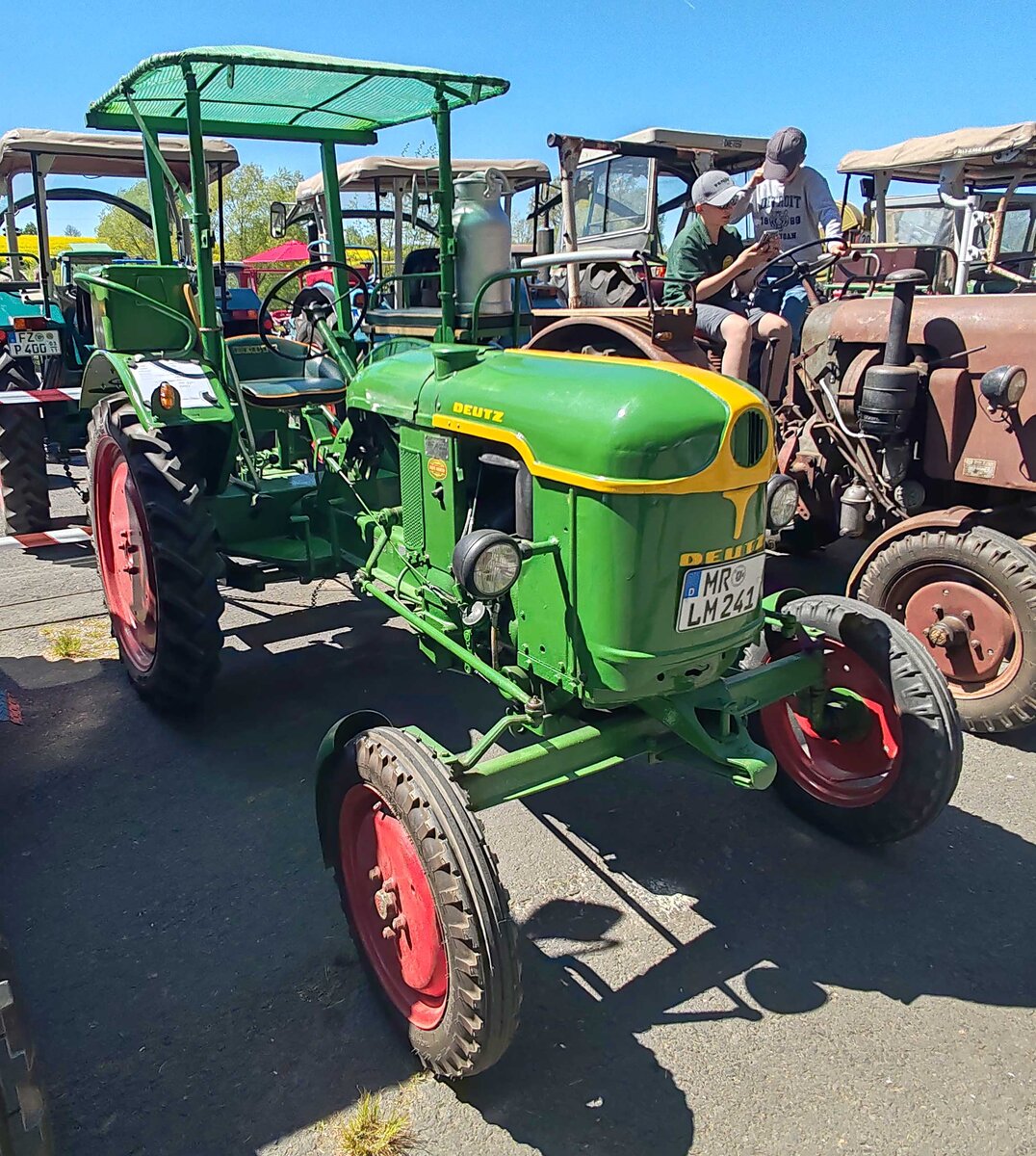=Deutz F1L 612, Bj. 1957, 763 ccm, 11 PS, gesehen bei der Oldtimerschau in Wasenberg, 05-2025