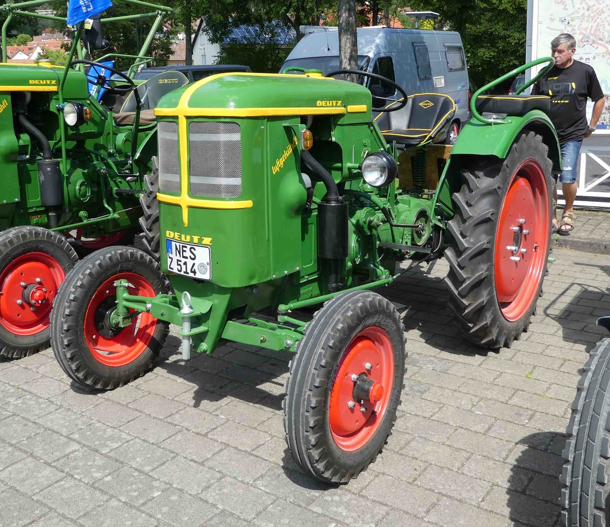 =Deutz F1L514, ausgestellt bei der Traktorenaustellung der Fendt-Freunde Bad Bocklet im Juni 2019