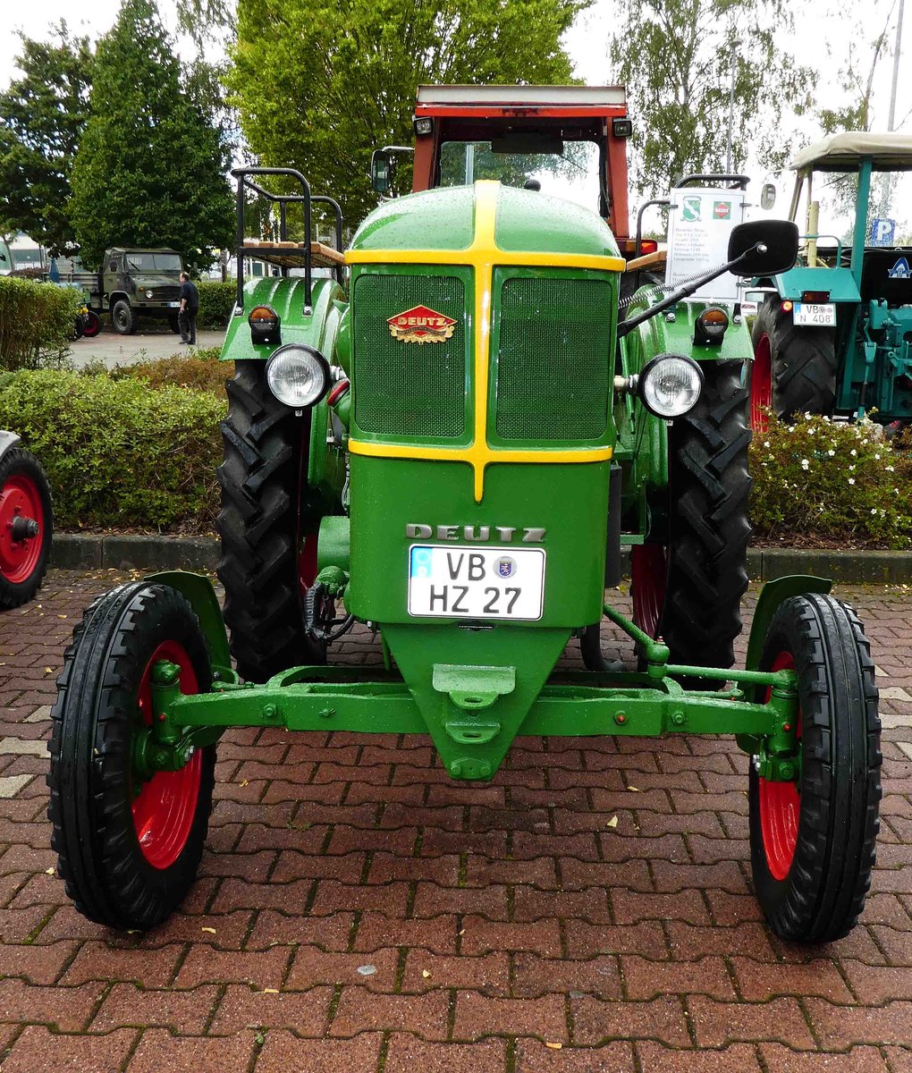 =Deutz, gesehen bei der Oldtimerausstellung in Angersbach, September 2016