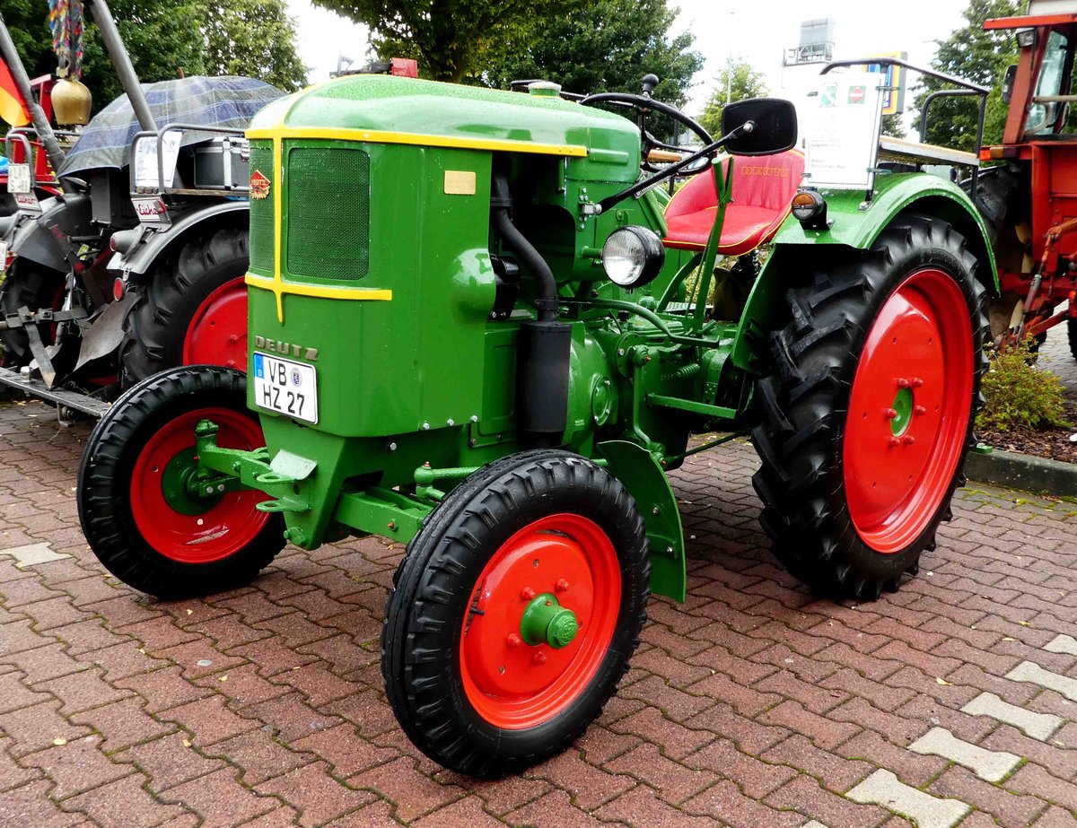=Deutz, gesehen bei der Oldtimerausstellung in Angersbach, September 2016