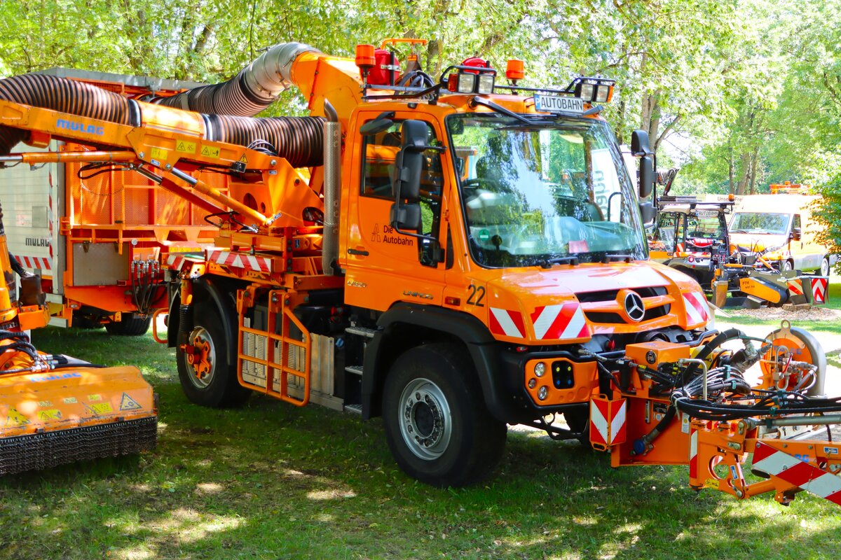 Die Autobahn GmbH Mercedes Benz Unimog U530 am 20.06.26 auf dem Hessentag in Fulda