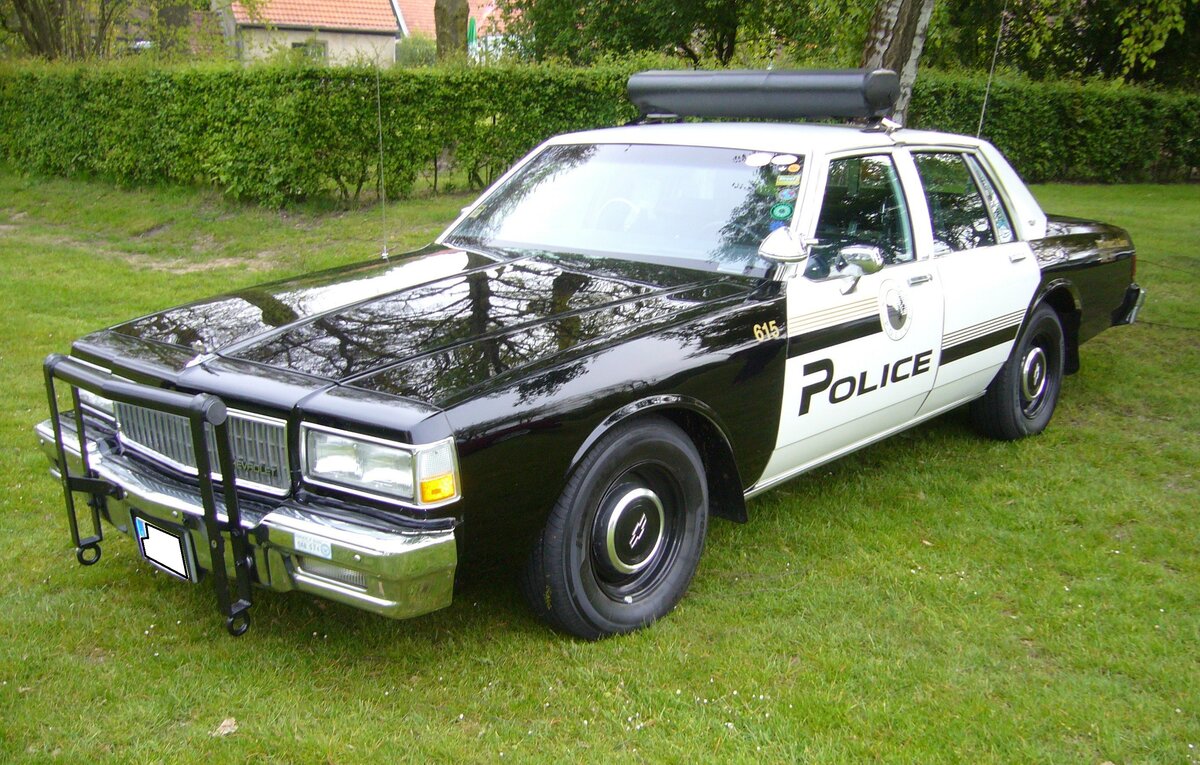 Dieser 1980´er Chevrolet Caprice ist ein ehemaliges Fahrzeug des Shelton Police Department (Connecticut). Oldtimertreffen Hörstel-Riesenbeck.