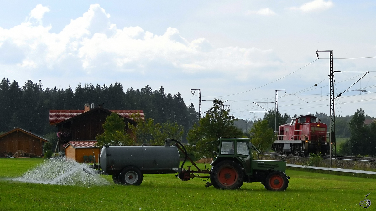 Dieser Fendt-Traktor war Mitte August 2020 bei Fuchsreut zu sehen.