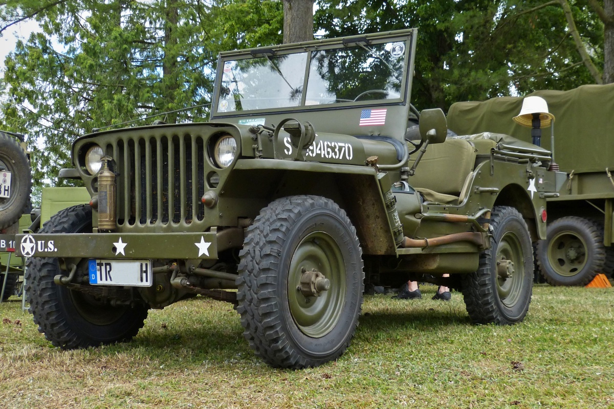 Dieser Jeep aus dem Grenzgebiet, hat am Tag der offenen Tr bei der luxemburgischen Armee den weg nach Diekirch gefunden 10.07.2022