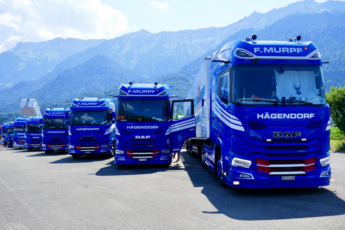 Diverse DAF Sattelz�ge von Murpf am 27.6.26 beim Trucker Festival Interlaken.
