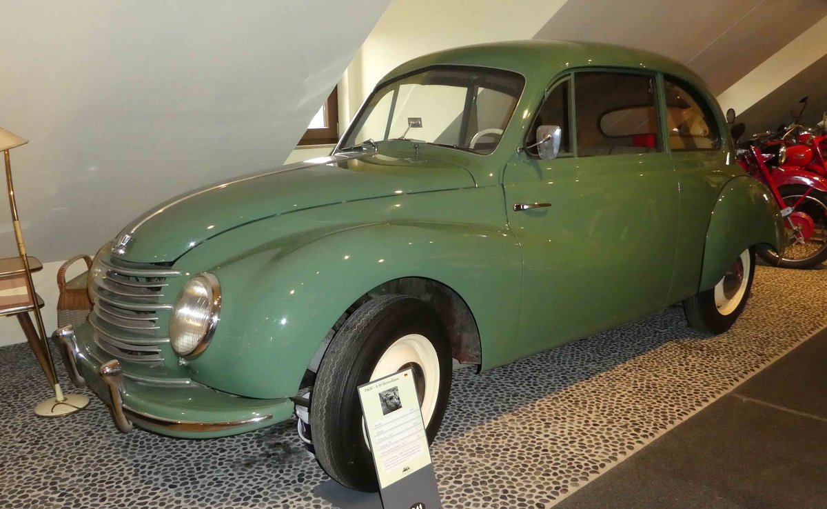 =DKW F 89 Meisterklasse, Bj. 1954, 684 ccm, 23 PS, ausgestellt im Auto & Traktor-Museum-Bodensee, 10-2019.