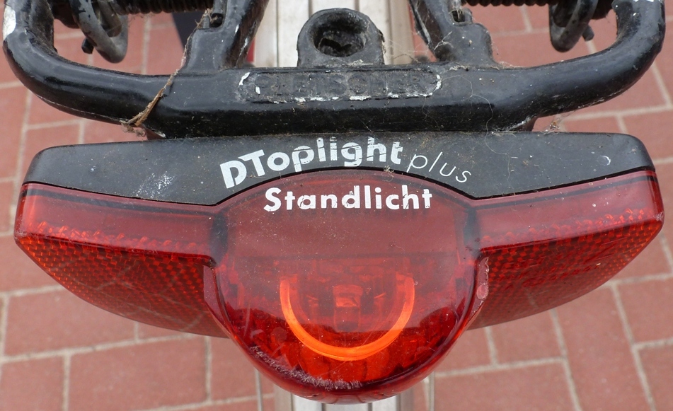 draufsicht Fahrradrckleuchte DToplight plus Standlicht mit LED 12.07.2013
