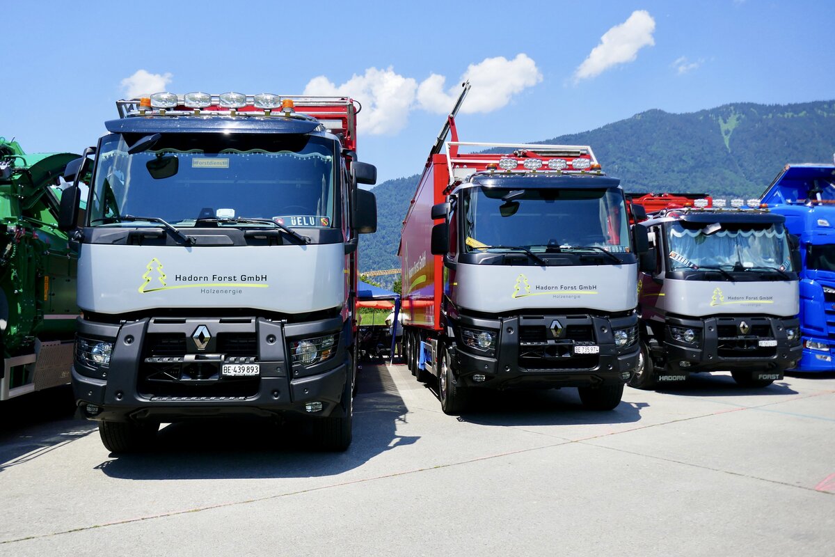 Drei Renault von Hadorn am 27.6.26 beim Trucker Festival in Interlaken.
