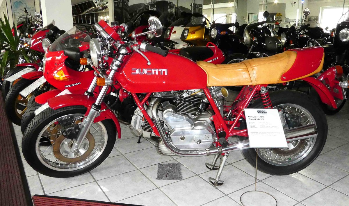 =Ducati SD 900, Bj. 1980, 70 PS, präsentiert im Deutschen Automobilmuseum Fichtelberg im Juli 2018
