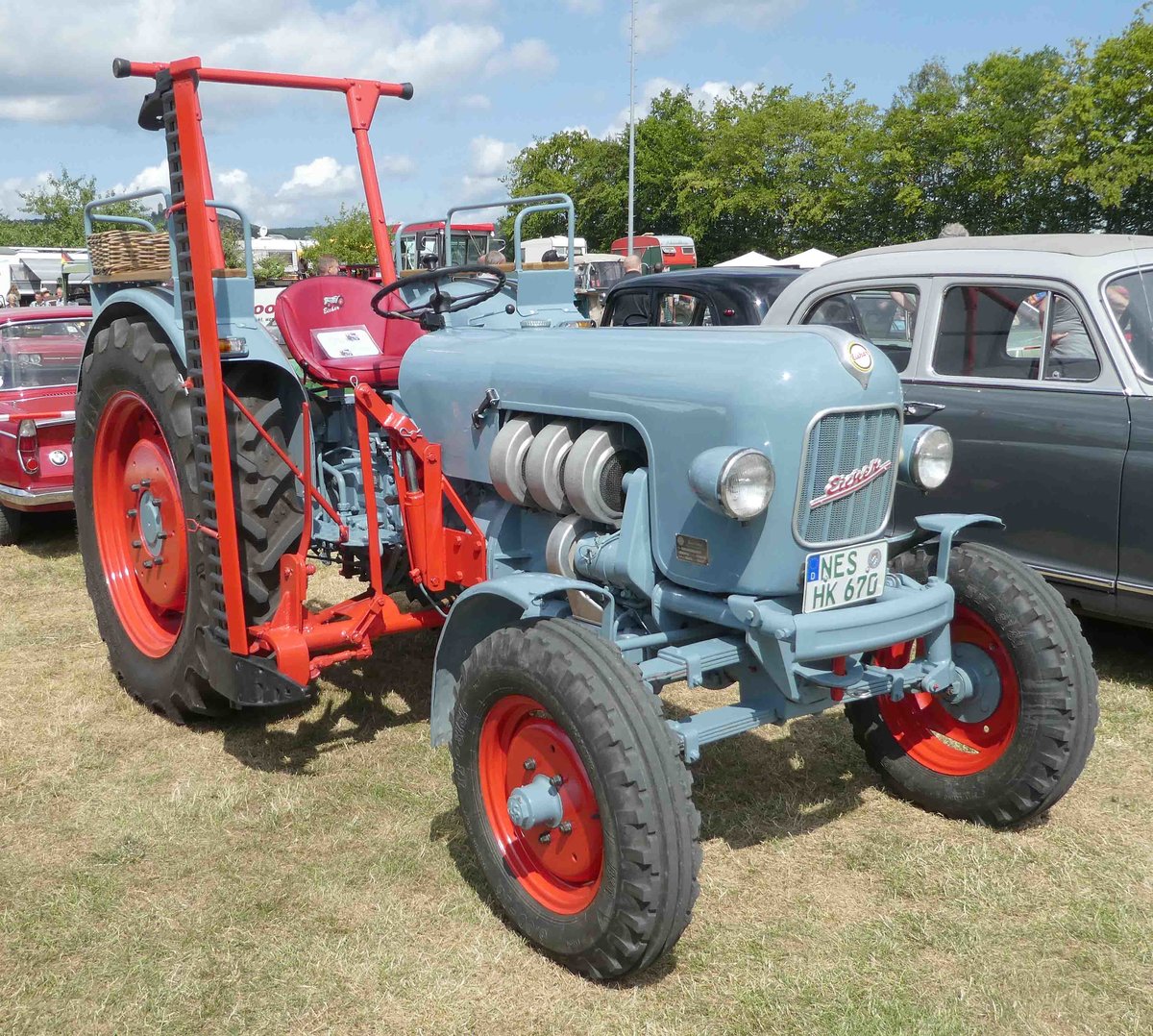=Eicher Königstiger, steht auf dem Austellungsgelände beim Oldtimertreffen in Ostheim, 07-2019