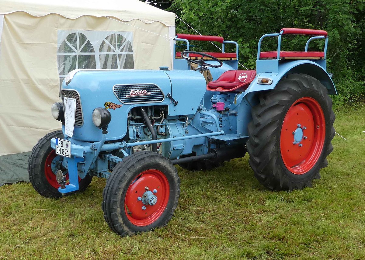 =Eicher Tiger, Bj. 1959, 25 PS, ausgestellt beim Köhlerfest in Bad Orb im Juni 2019