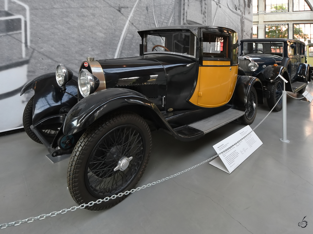 Ein Bugatti Coupé Typ 40 von 1928. (Verkehrszentrum des Deutschen Museums München, August 2020)