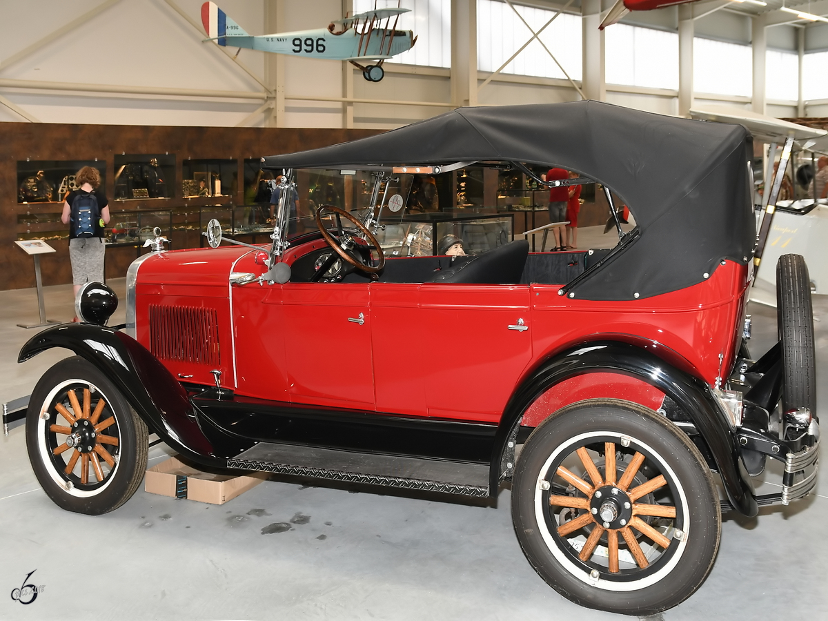 Ein Chevrolet von 1928 Anfang August 2018 im Luftfahrtmuseum Wernigerode.