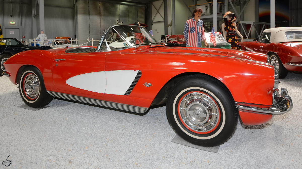 Ein Chevrolet Corvette C1 Cabriolet war Mitte Mai 2014 im Technik-Museum Speyer ausgestellt.