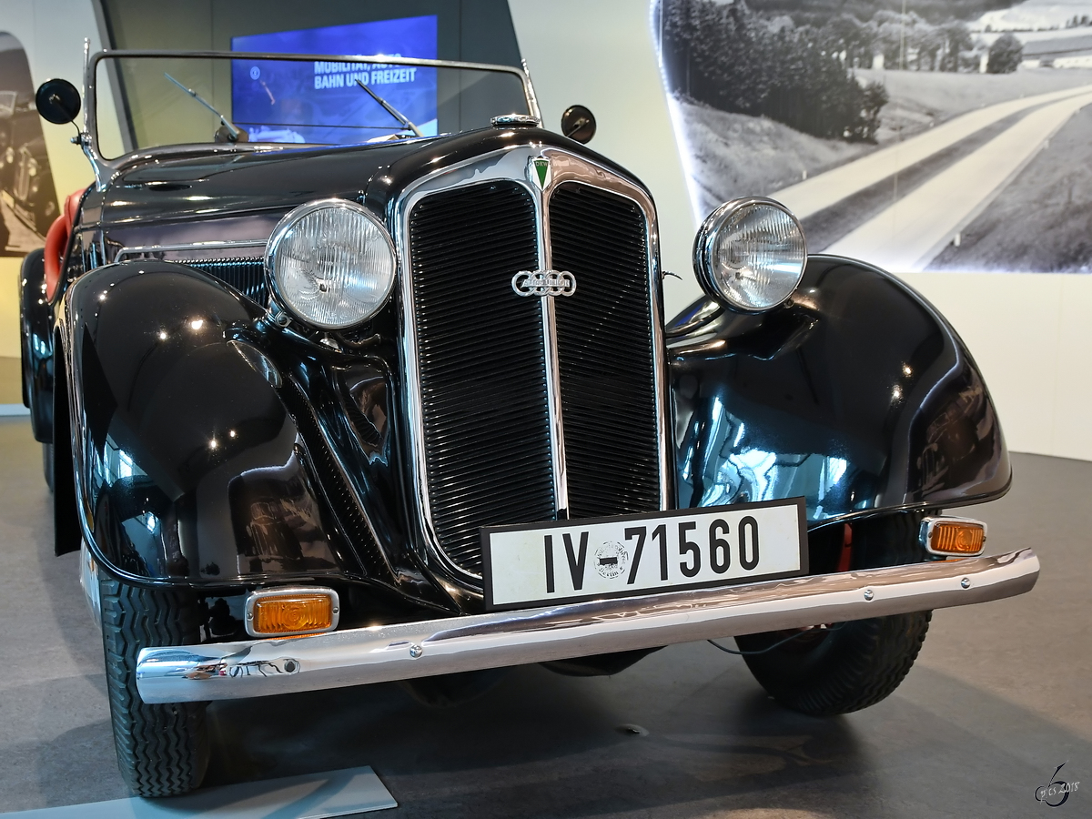Ein DKW F 5 Luxus-Zweisitzer im Automobilmuseum August Horch. (Zwickau, August 2018)