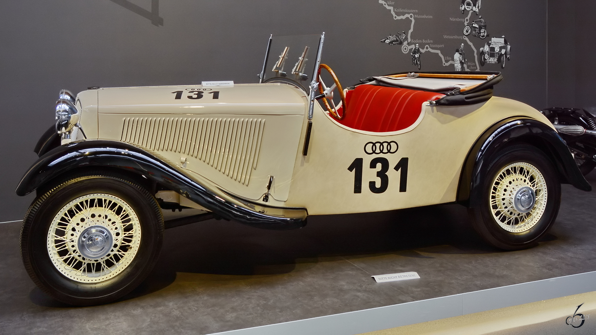 Ein DKW Sonderklasse 1001 Roadster von 1933. (August Horch Museum Zwickau, August 2018)