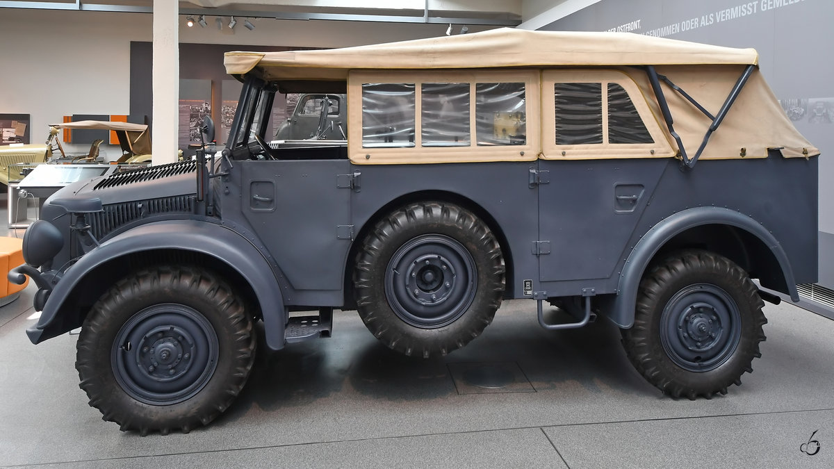 Ein Einheits-PKW 108 Typ 40 der Wehrmacht stand im Automobilmuseum August Horch. (Zwickau, August 2018)