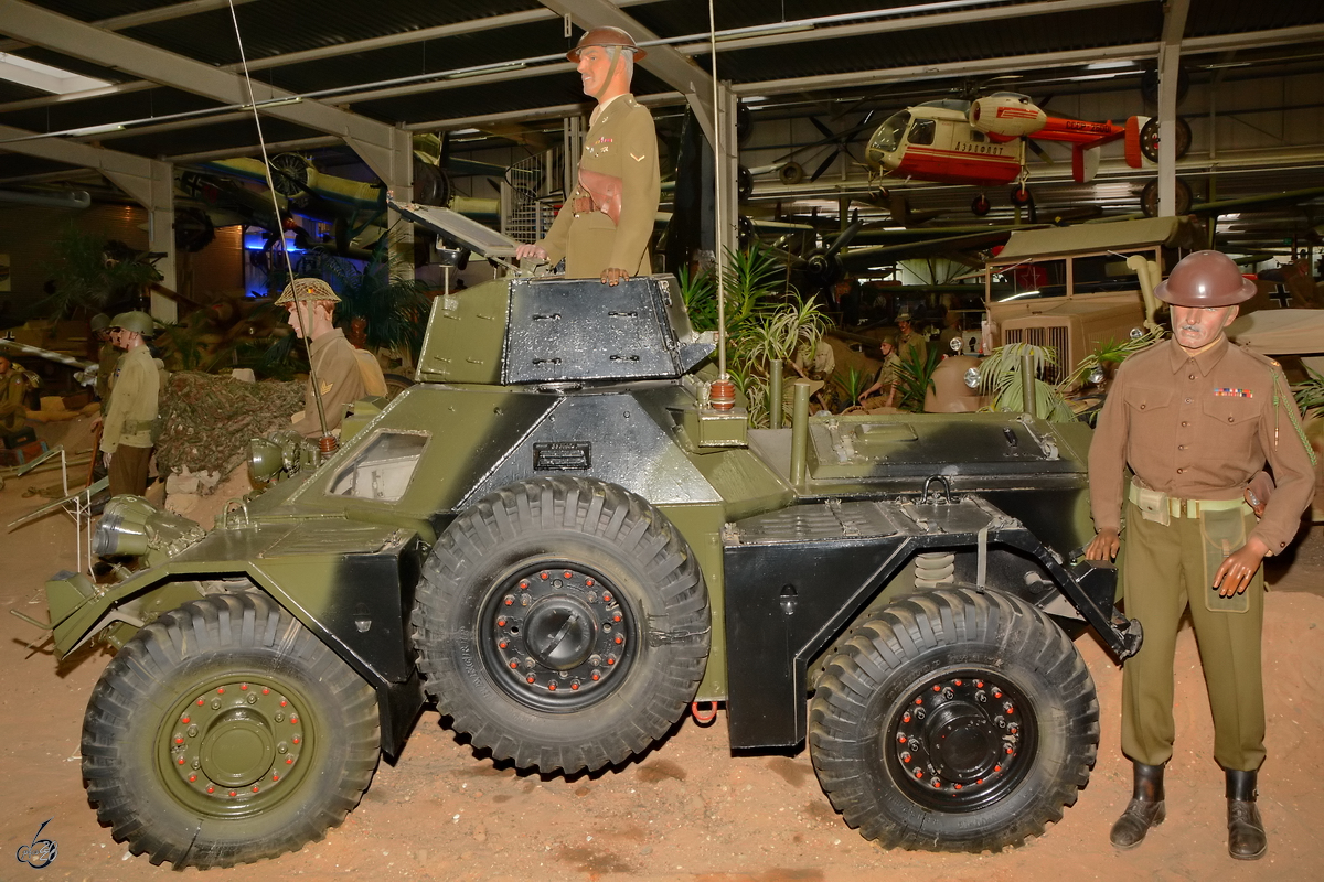 Ein Ferret Scout Car war im Dezember 2014 im Auto- und Technikmuseum Sinsheim zu sehen.