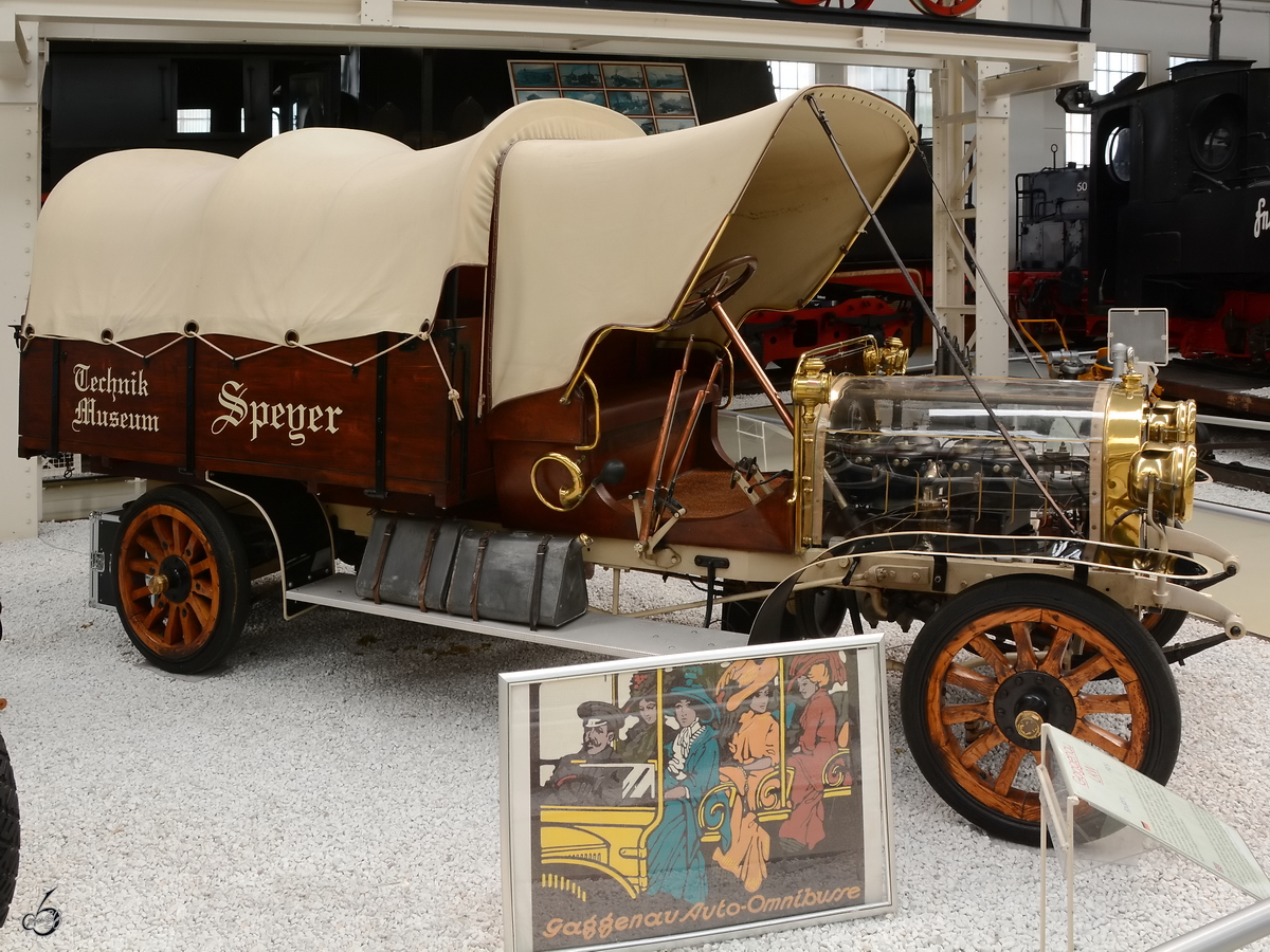 Ein Gaggenau LKW aus dem Jahr 1909 war Mitte Mai 2014 im Technik-Museum Speyer zu sehen. 