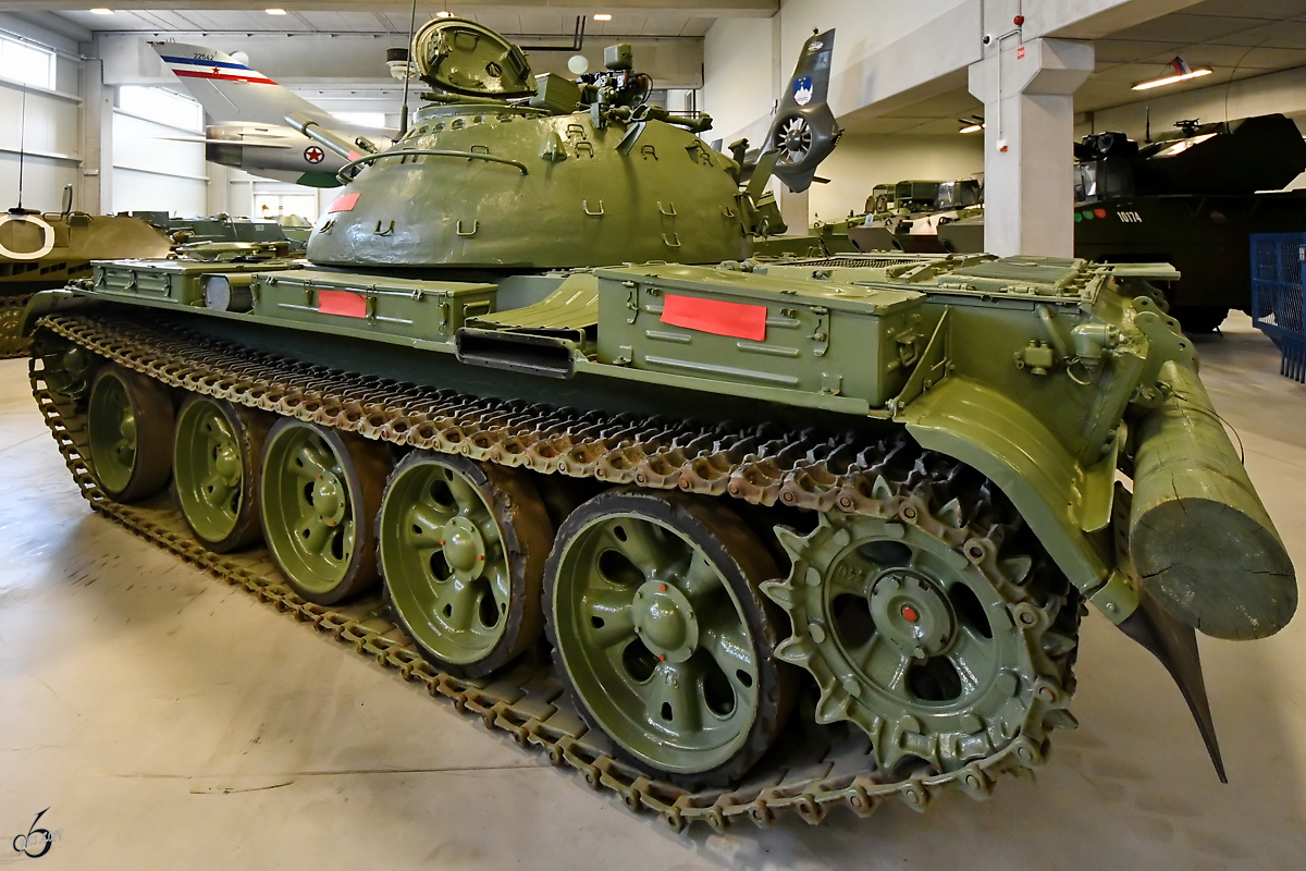 Ein Kampfpanzer T-55 stand Ende August 2019 im Park der Militärgeschichte in Pivka.