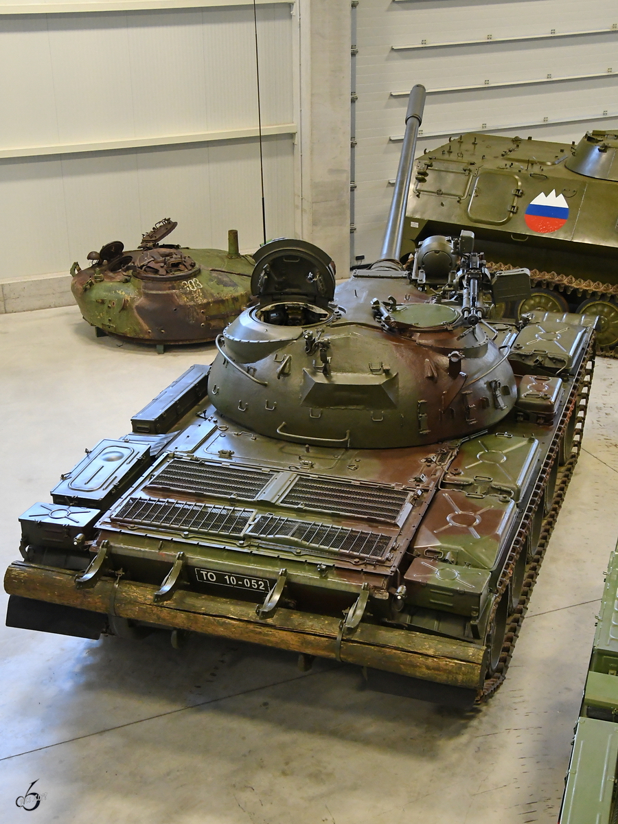 Ein Kampfpanzer T-55 stand Ende August 2019 im Park der Militärgeschichte in Pivka. 