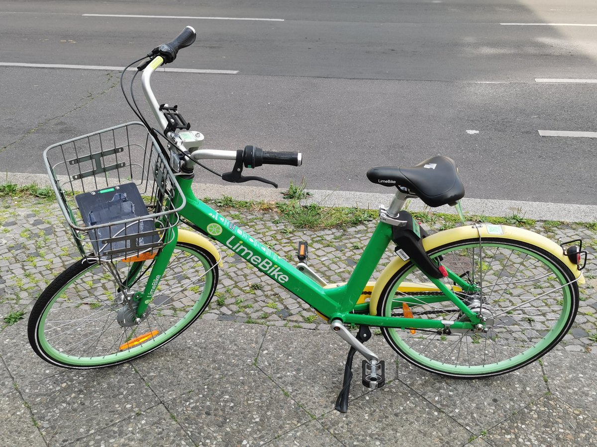Ein Leihrad von Lime-Bike in Berlin am 18.06.2020