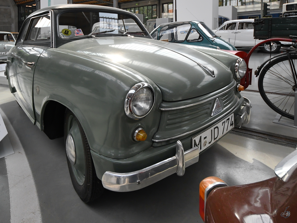 Ein Lloyd LP 400 aus dem Jahr 1954 war Mitte August 2020 im Verkehrszentrum des Deutschen Museums in München zu sehen.