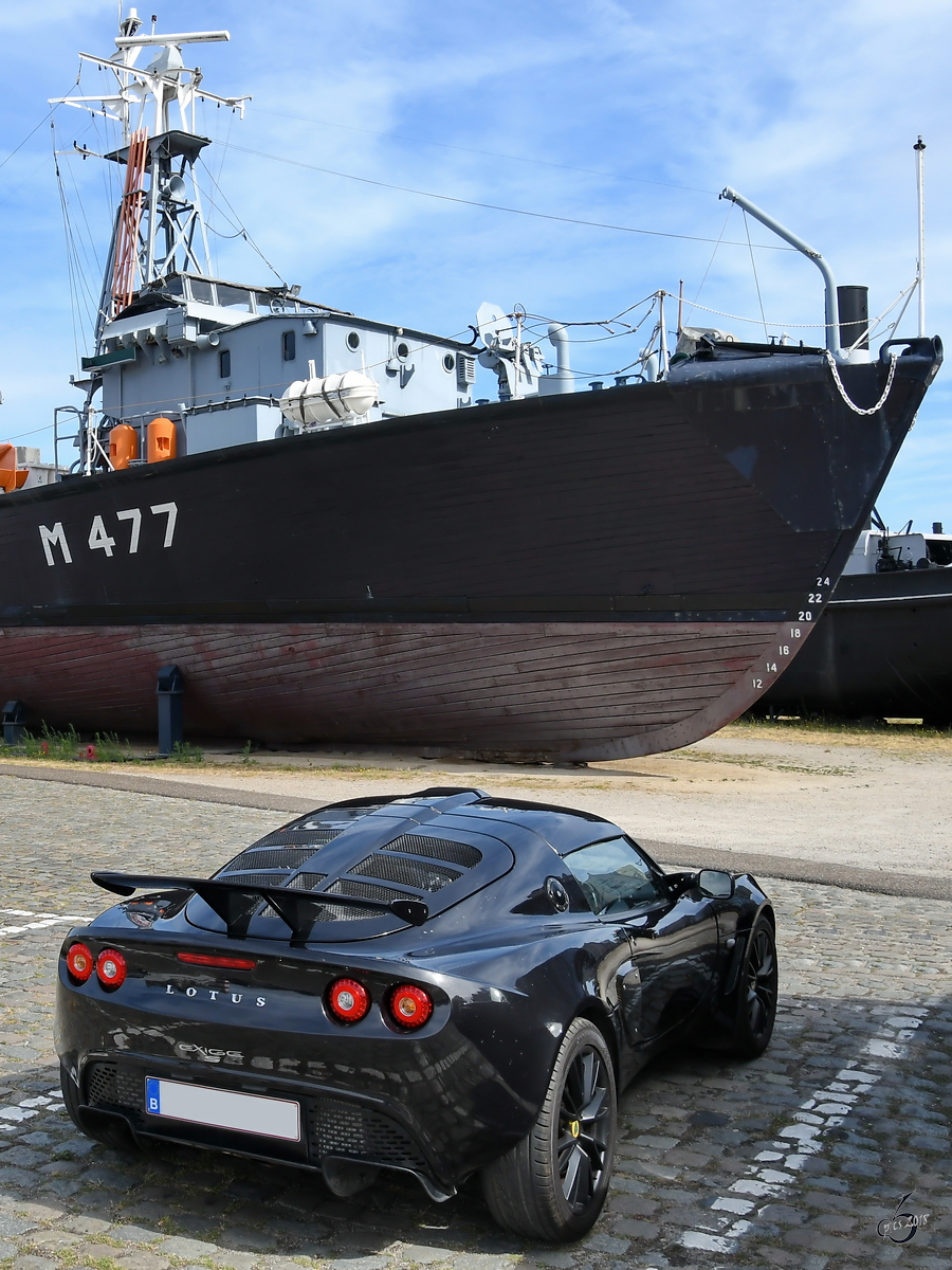 Ein Lotus Exige S parkte im Juli 2018 in Antwerpen.
