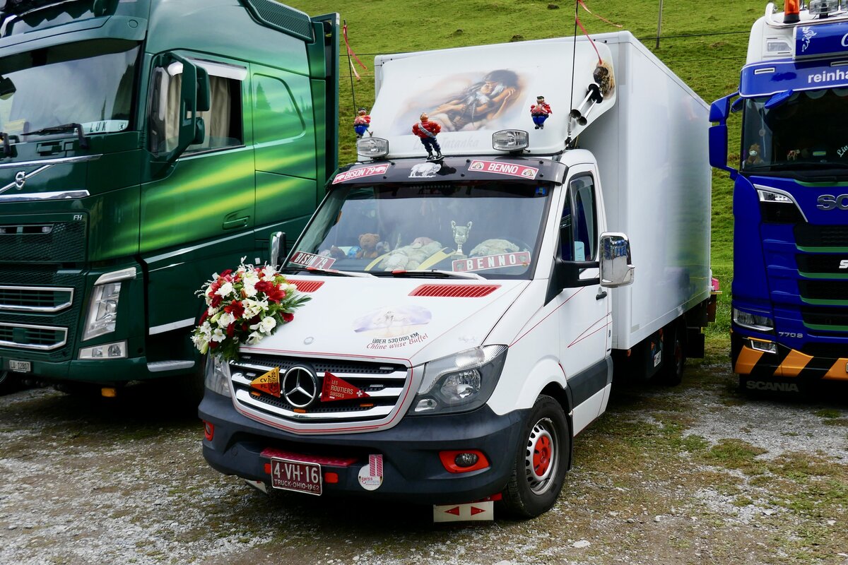 Ein MB Sprinter von  Benno  am 29.8.26 beim Diemtigtaler Truck Treff.