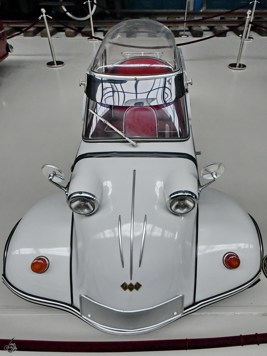 Ein Messerschmitt Karo KR 200 war im November 2022 im Oldtimermuseum Prora ausgestellt.