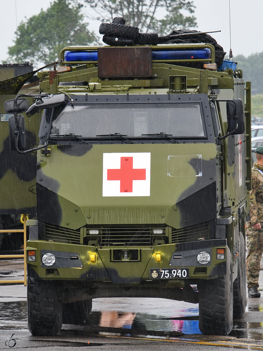 Ein MOWAG Duro IIIP der Dänischen Armee in der Sanitätsausführung. (Aalborg, Juni 2018)