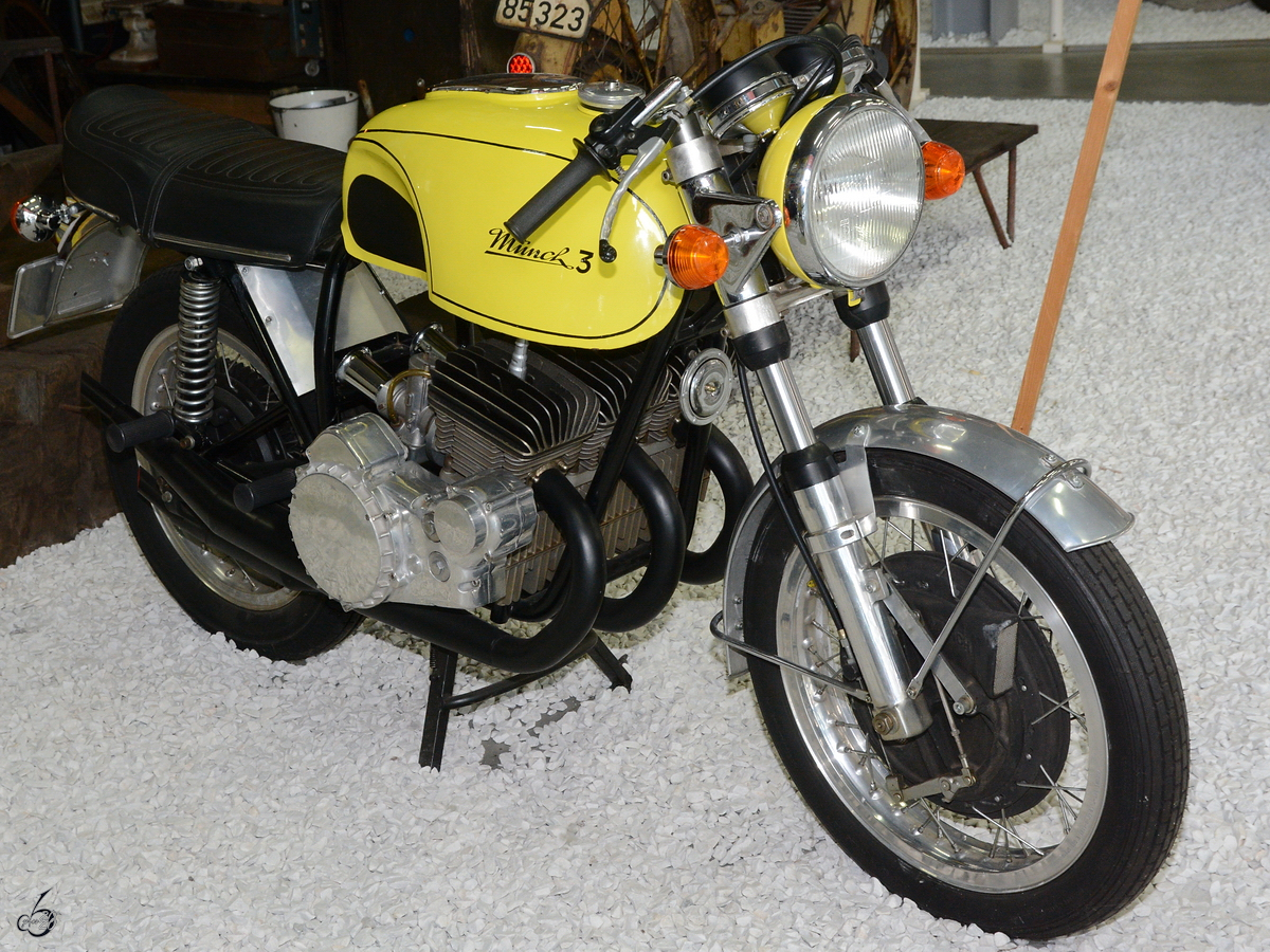 Ein Münch 3 Motorrad war Mitte Mai 2014 im Technik-Museum Speyer ausgestellt.