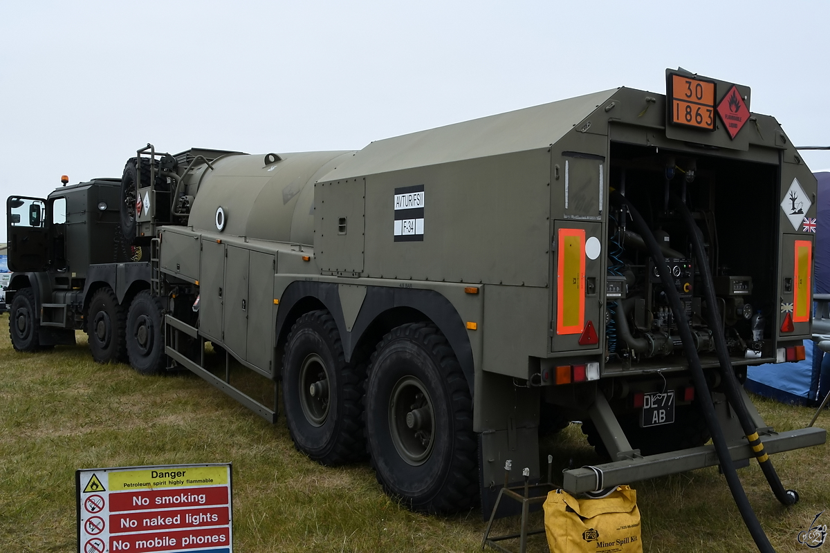 Ein Oshkosh TAR (Tactical Air Refueler) war Mitte Juli 2017 in Fairford ausgestellt.
