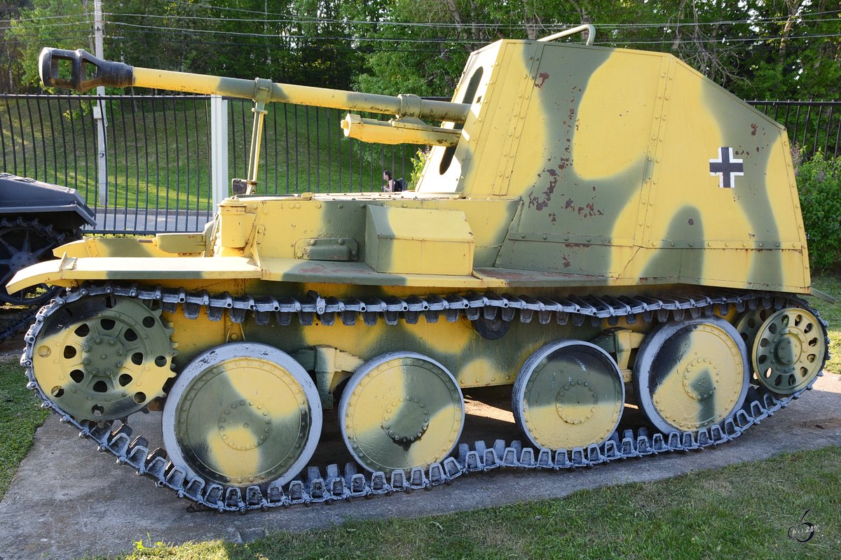 Ein Panzerjäger Marder III der deutschen Wehrmacht im Zentralmuseum des Großen Vaterländischen Krieges (Moskau, Mai 2016)