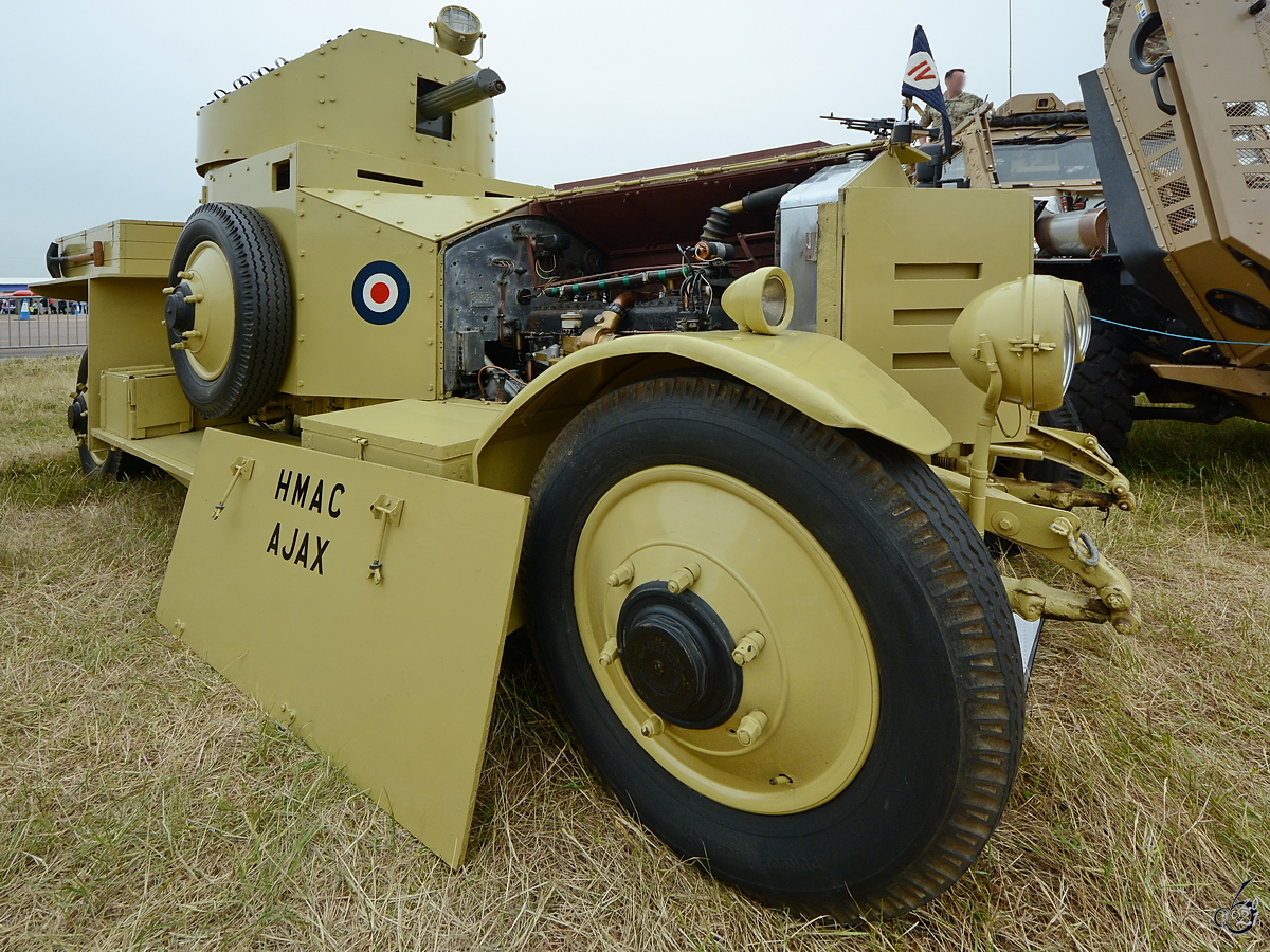 Ein von Rolls-Royce auf Basis des Silver Ghost im Jahr 1914 entwickelter Panzerwagen war Teil der Ausstellung im Juli 2017 in Fairford.