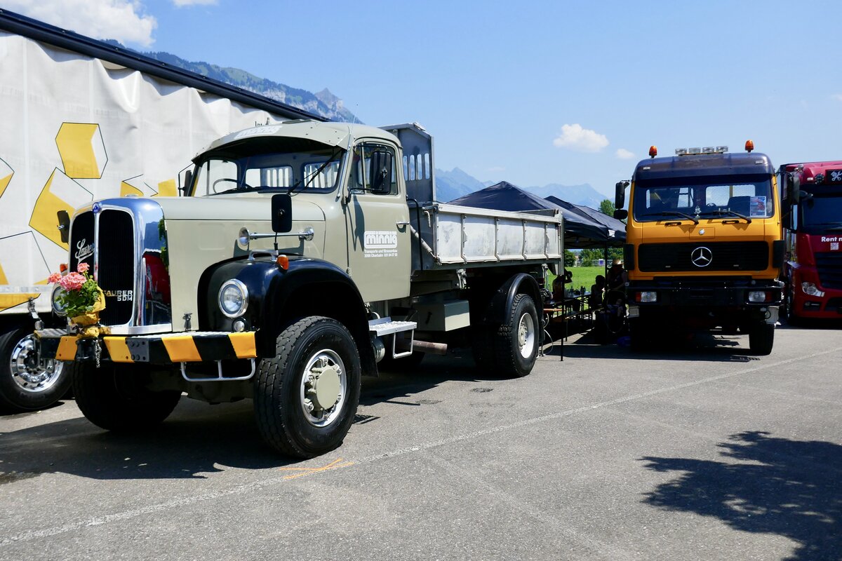 Ein Saurer mit Peitsche von Minnig am 27.6.26 beim Trucker Festival in Interlaken.