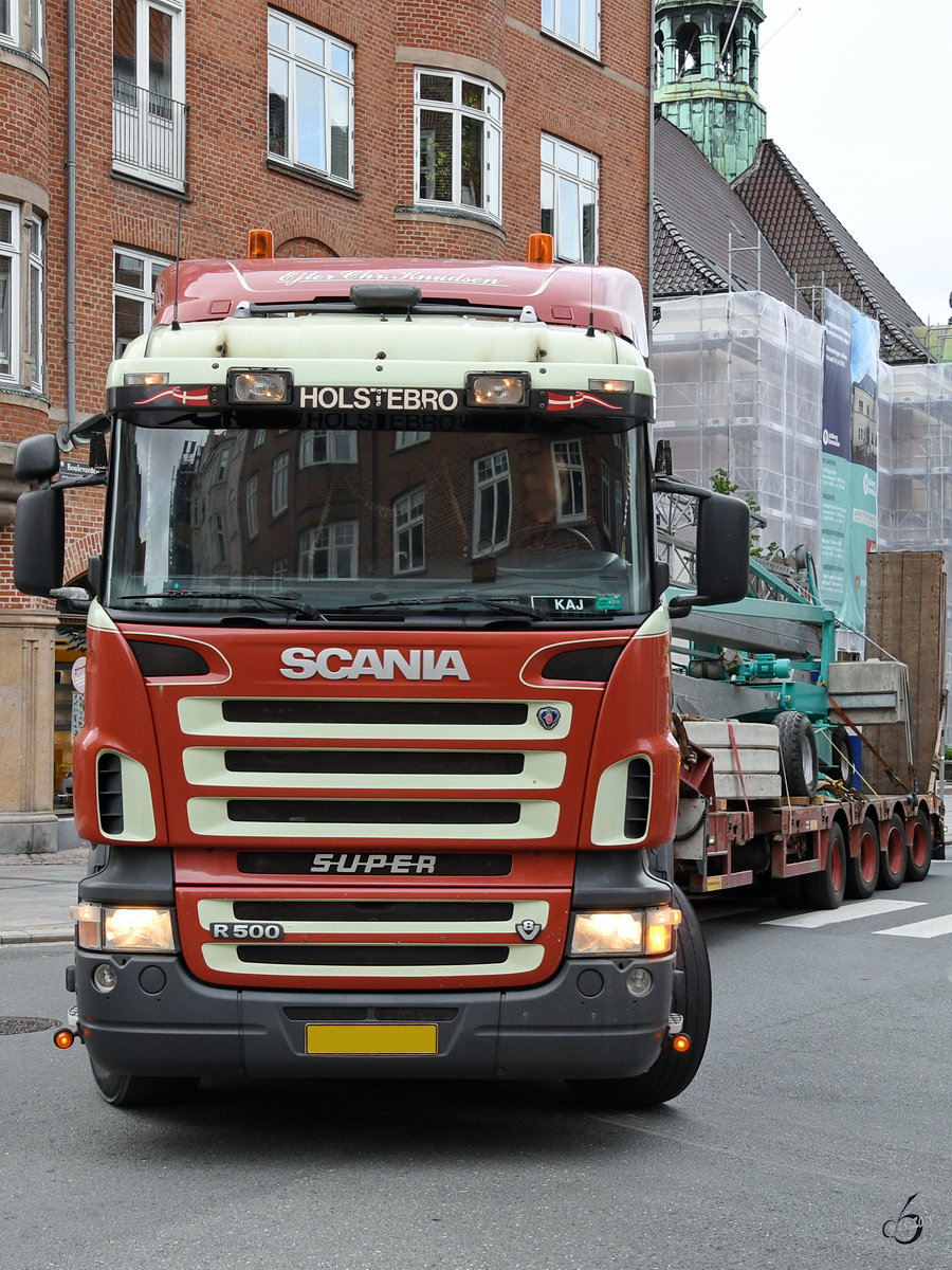 Ein Scania R500 Anfang Juni 2018 in Aalborg.