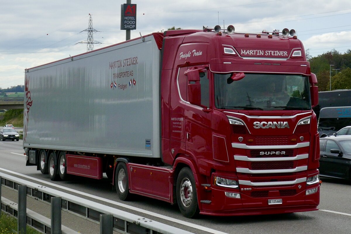 Ein Scania Sattelzug von Martin Steiner am 10.9.26 bei Grauholz.