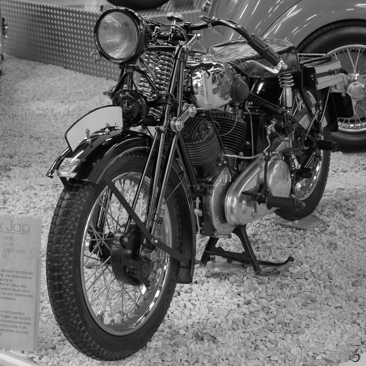 Ein Tornax Jap Motorrad aus dem Jahr 1930 war Anfang Dezember 2014 im Auto- und Technikmuseum Sinsheim ausgestellt. 