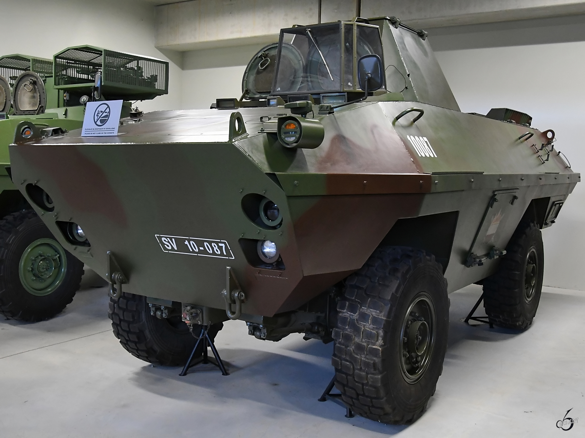 Ein Transportpanzer BOV, so gesehen Ende August 2019 im Park der Militärgeschichte in Pivka. 