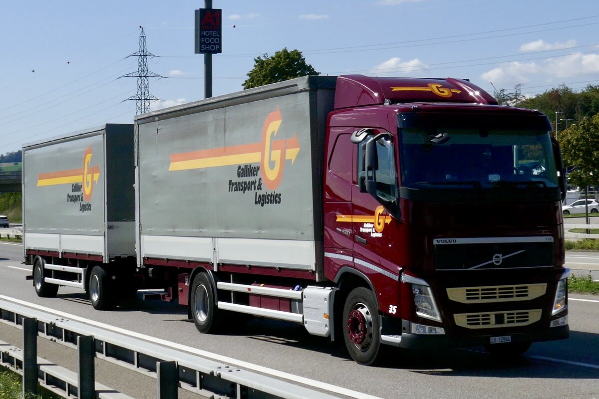 Ein Volvo H�ngerzug von Galliker am 11.9.26 bei Grauholz.