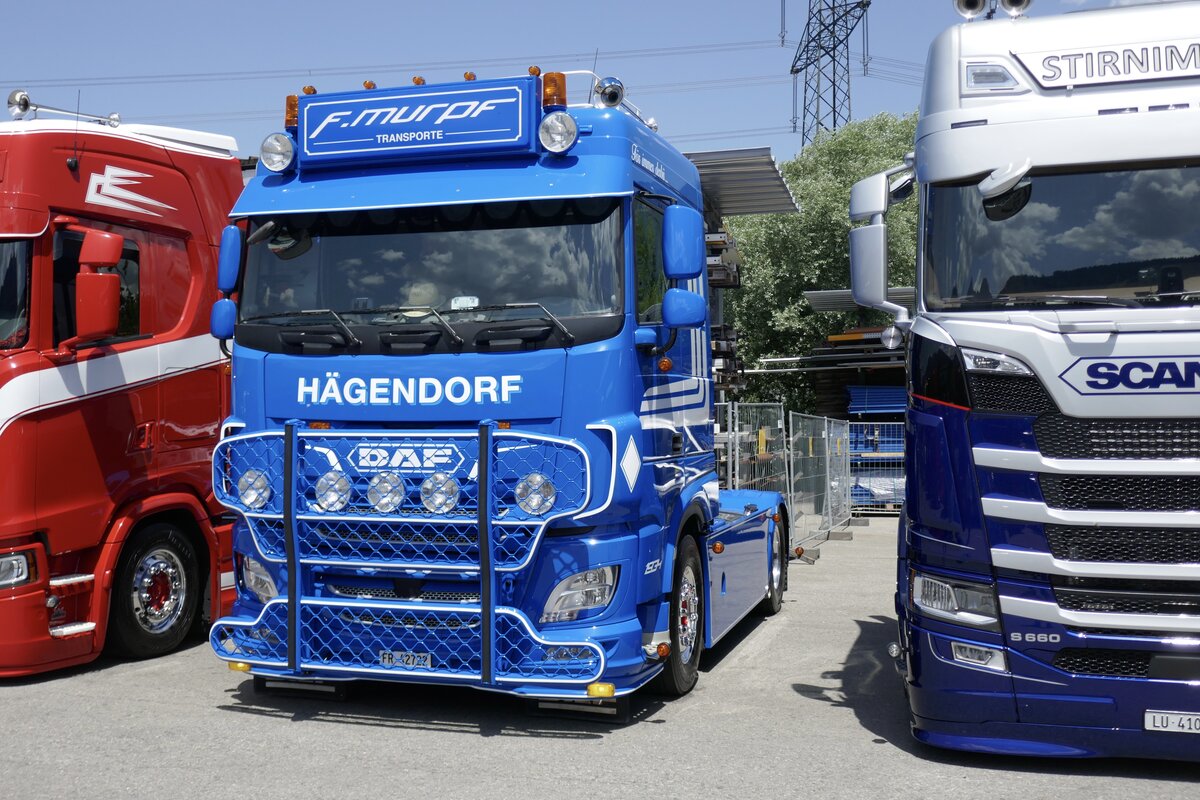 Eine DAF Zugmaschine von F. Murpf am 20.6.26 bei der L�ndle Truckshow.