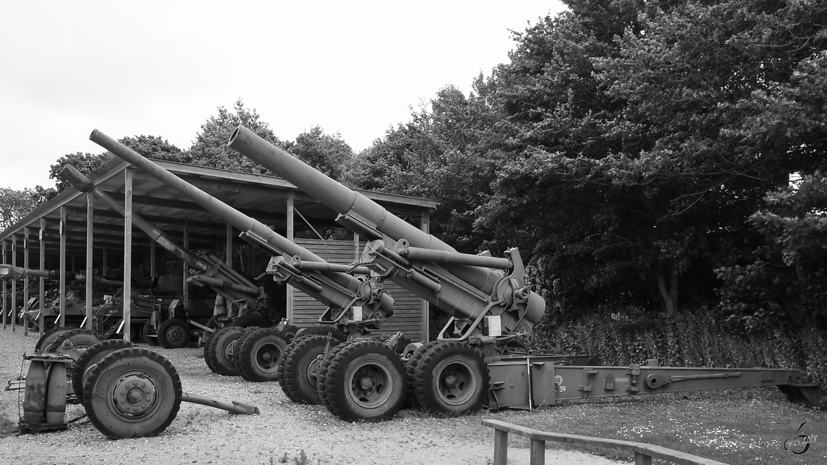 Eine Haubitze M55, Kaliber 203mm stand Anfang Juni 2018 im Verteidigungs- und Garnisonsmuseum Aalborg.