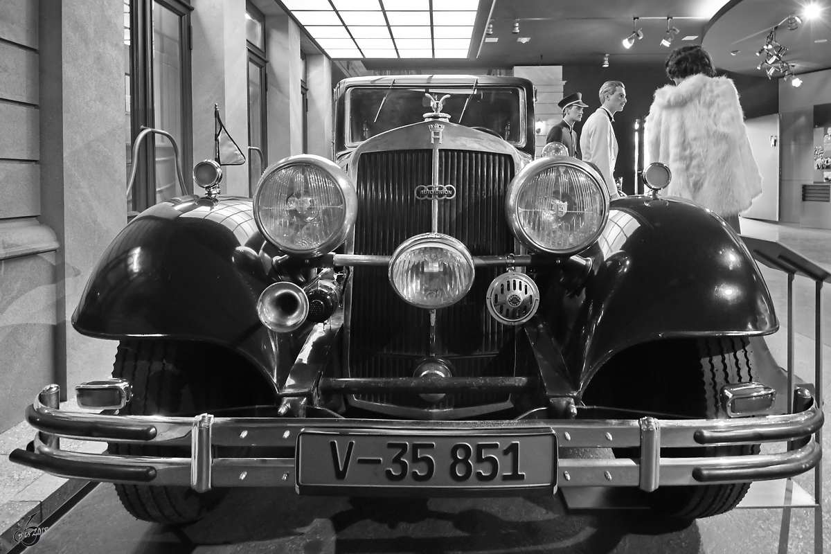 Eine Horch 951 Pullman-Limousine stand im Automobilmuseum August Horch. (Zwickau, August 2018)