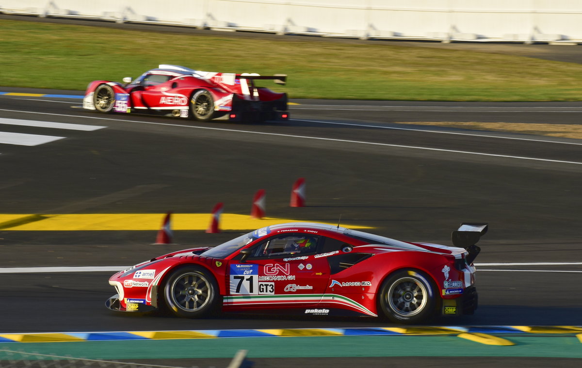 Ferrari 488 GT3 von AF CORSE, am 14.06.2018 beim Zeittraining. Rahmenprogramm  Road To Le Mans 2018  der 86. Ausgabe der 24 Stunden Le Mans