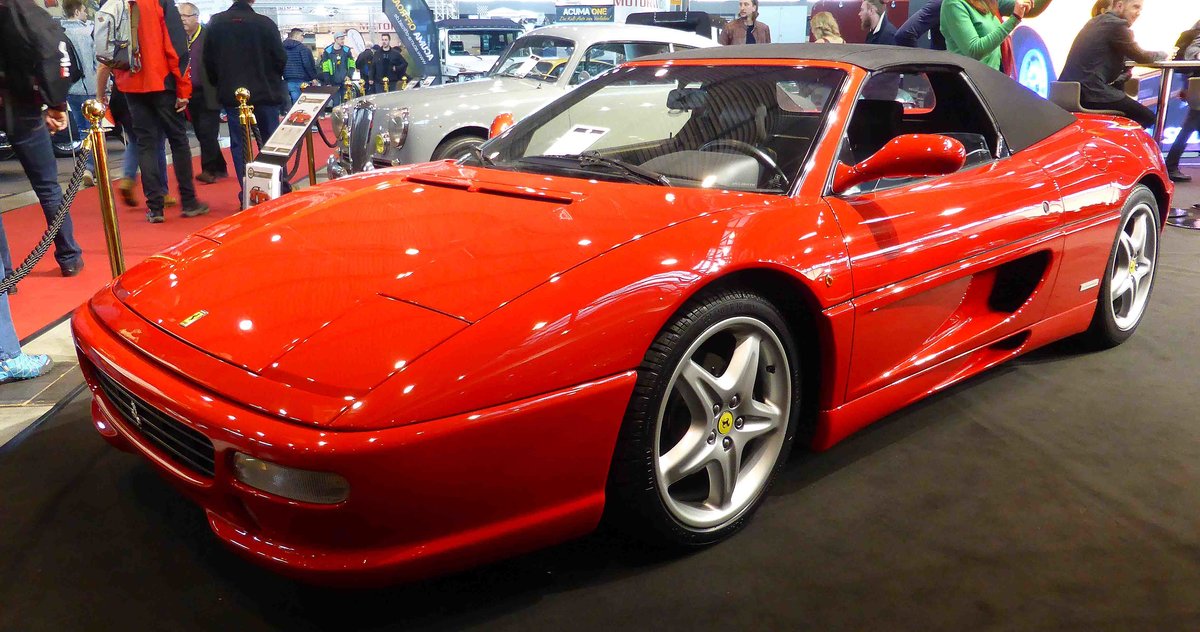 =Ferrari F 355 Spider, Bj. 1996, ausgestellt bei den Retro Classics in Stuttgart, 03-2019