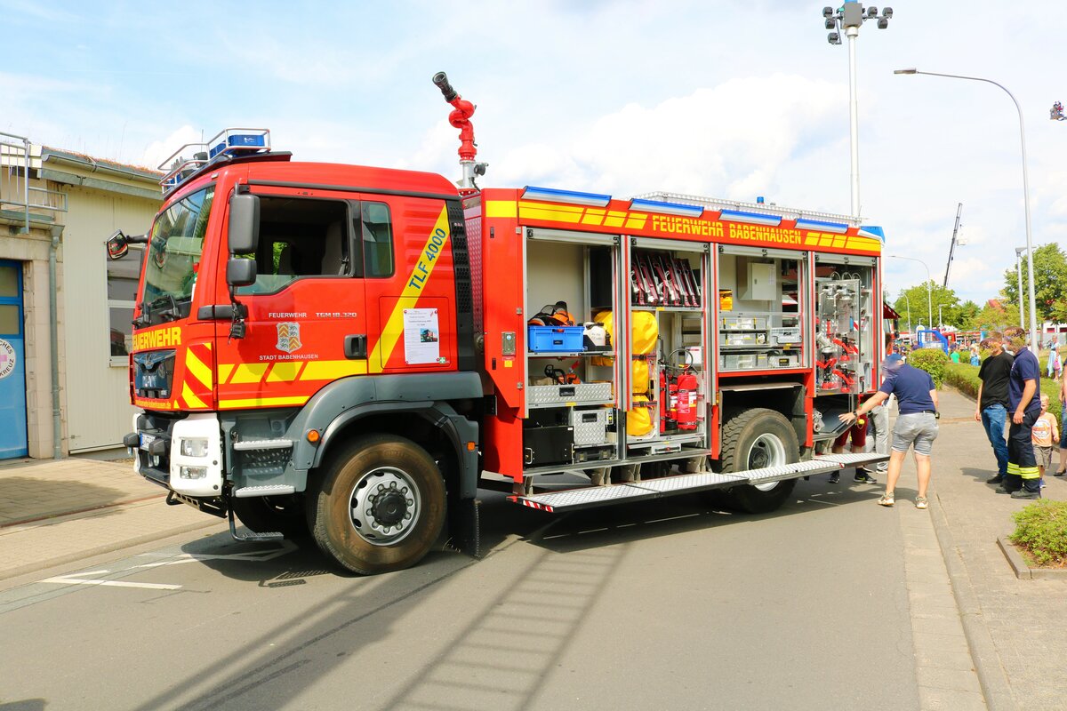 Feuerwehr Babenhausen MAN TGM TLF4000 am 09.07.22 beim Kreisfeuerwehrtag der Feuerwehr Münster